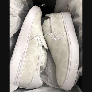 Coach white women’s slip ons. Size 7.5